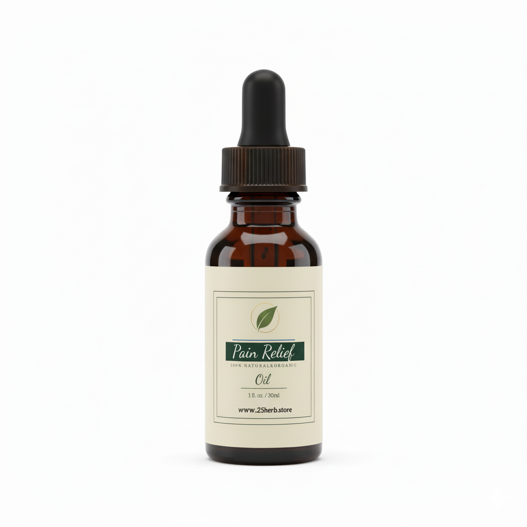25herb Organic Pain Relief Oil – 25 Herbal Ingredients | 100% Natural & Chemical-Free